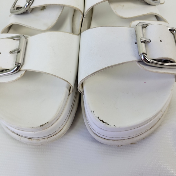 J SLIDES Two Buckle Platform Slides Sz 9 - Picture 7 of 10